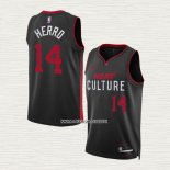 Tyler Herro NO 14 Camiseta Miami Heat Ciudad 2023-24 Negro