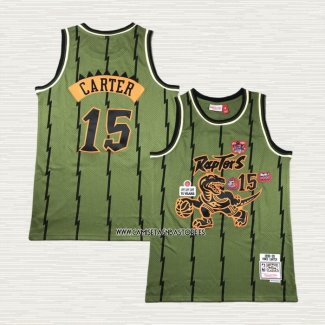 Vince Carter NO 15 Camiseta Toronto Raptors Mitchell & Ness 1998-99 Verde