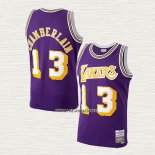 Wilt Chamberlain NO 13 Camiseta Los Angeles Lakers Mitchell & Ness 1971-72 Violeta