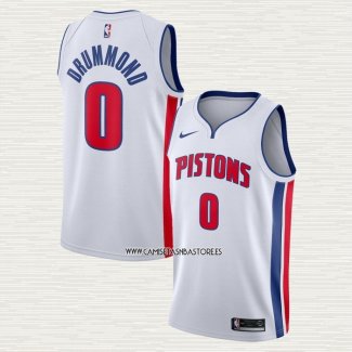 Andre Drummond NO 0 Camiseta Detroit Pistons Association Blanco