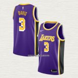 Anthony Davis NO 3 Camiseta Los Angeles Lakers Statement Violeta
