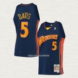 Baron Davis NO 5 Camiseta Golden State Warriors Mitchell & Ness 2006-07 Azul