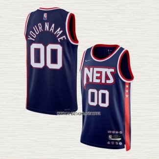 Camiseta Brooklyn Nets Personalizada Ciudad 2021-22 Azul