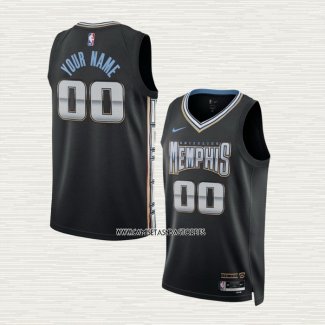 Camiseta Memphis Grizzlies Personalizada Ciudad 2022-23 Negro