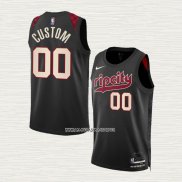 Camiseta Portland Trail Blazers Personalizada Ciudad 2023-24 Negro