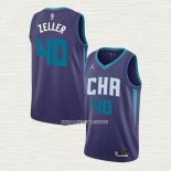Cody Zeller NO 40 Camiseta Charlotte Hornets Statement Edition Violeta