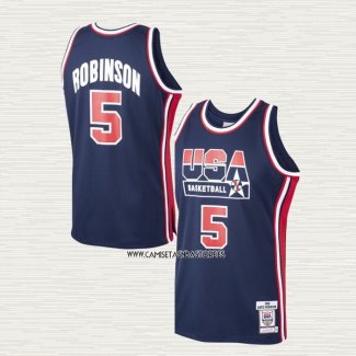 David Robinson NO 5 Camiseta USA 1992 Azul