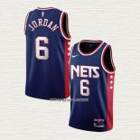 DeAndre Jordan NO 6 Camiseta Brooklyn Nets Ciudad 2021-22 Azul