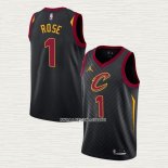 Derrick Rose NO 1 Camiseta Cleveland Cavaliers Statement 2020-21 Negro