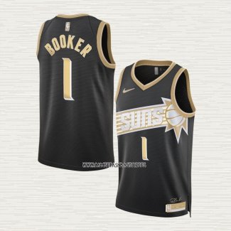 Devin Booker NO 1 Camiseta Phoenix Suns Select Series Oro Negro