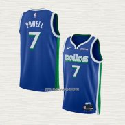 Dwight Powell NO 7 Camiseta Dallas Mavericks Ciudad 2022-23 Azul