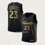 Fred Vanvleet NO 23 Camiseta Toronto Raptors Ciudad 2019-20 Negro