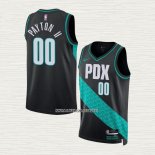 Gary Payton II NO 00 Camiseta Portland Trail Blazers Ciudad 2022-23 Negro