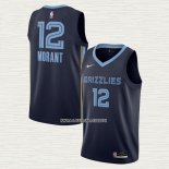 Ja Morant NO 12 Camiseta Memphis Grizzlies Icon Azul