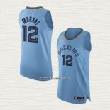 Ja Morant NO 12 Camiseta Memphis Grizzlies Statement Autentico 2021-22 Azul