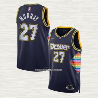 Jamal Murray NO 27 Camiseta Denver Nuggets Ciudad 2021-22 Azul