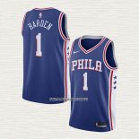 James Harden NO 1 Camiseta Philadelphia 76ers Icon Azul