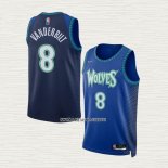 Jarred Vanderbilt NO 8 Camiseta Minnesota Timberwolves Ciudad 2021-22 Azul