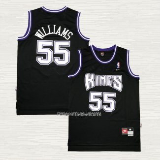 Jason Williams NO 55 Camiseta Sacramento Kings Retro Negro