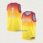 Jaylen Brown NO 7 Camiseta Boston Celtics All Star 2023 Naranja