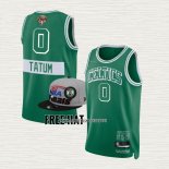 Jayson Tatum NO 0 Camiseta Boston Celtics Ciudad 2022 NBA Finals Verde