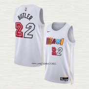 Jimmy Butler NO 22 Camiseta Miami Heat Ciudad 2022-23 Blanco