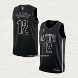 Joe Harris NO 12 Camiseta Brooklyn Nets Statement 2022-23 Negro