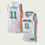 Joshua Primo NO 11 Camiseta San Antonio Spurs Ciudad 2021-22 Blanco