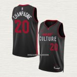 Justin Champagnie NO 20 Camiseta Miami Heat Ciudad 2023-24 Negro