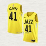 Kelly Olynyk NO 41 Camiseta Utah Jazz Icon 2022-23 Amarillo