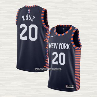 Kevin Knox NO 20 Camiseta New York Knicks Ciudad Edition 2019-20 Azul