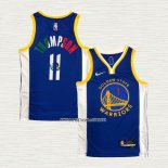 Klay Thompson NO 11 Camiseta Golden State Warriors Icon Royal Special Mexico Edition Azul