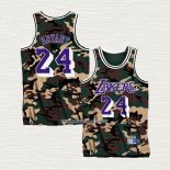 Kobe Bryant NO 24 Camiseta Los Angeles Lakers Camuflaje