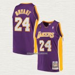 Kobe Bryant NO 24 Camiseta Los Angeles Lakers Mitchell & Ness 2008-09 Violeta