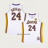 Kobe Bryant NO 24 Camiseta Los Angeles Lakers Mitchell & Ness 2009-10 Blanco