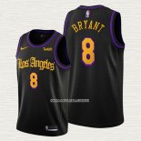 Kobe Bryant NO 8 Camiseta Los Angeles Lakers Ciudad 2019-20 Negro