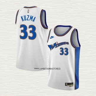 Kyle Kuzma NO 33 Camiseta Washington Wizards Classic 2022-23 Blanco