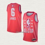 LeBron James NO 6 Camiseta Los Angeles Lakers All Star 2022 Granate