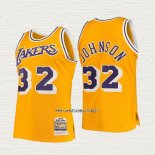 Magic Johnson NO 32 Camiseta Nino Los Angeles Lakers Mitchell & Ness 1984-85 Amarillo