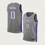 Malik Monk NO 0 Camiseta Sacramento Kings Ciudad 2022-23 Gris