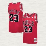 Michael Jordan NO 23 Camiseta Chicago Bulls Mitchell & Ness 1997-98 NBA Finals Rojo