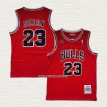 Michael Jordan NO 23 Camiseta Chicago Bulls Mitchell & Ness 1997-98 Rojo2