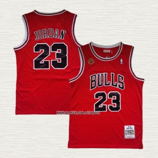 Michael Jordan NO 23 Camiseta Chicago Bulls Mitchell & Ness 1997-98 Rojo2