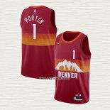 Michael Porter NO 1 Camiseta Denver Nuggets Ciudad 2020-21 Rojo