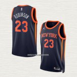 Mitchell Robinson NO 23 Camiseta New York Knicks Statement 2022-23 Negro