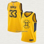 Myles Turner NO 33 Camiseta Indiana Pacers Statement Amarillo