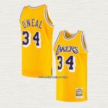 NO 34 Camiseta Los Angeles Lakers Mitchell & Ness 1996-97 Amarillo Shaquille O'Neal