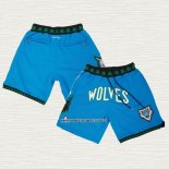 Pantalone Minnesota Timberwolves Mitchell & Ness Just Don Azul