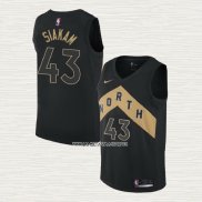 Pascal Siakam NO 43 Camiseta Toronto Raptors Ciudad Negro