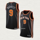 RJ Barrett NO 9 Camiseta New York Knicks Ciudad 2021-22 Negro
